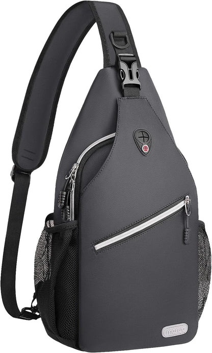 Small Sling Bag for Men, Crossbody Shoulder Chest Daypack Bag | Sling Backpack for Casual Travel Hiking