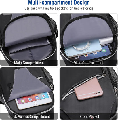 Small Sling Bag for Men, Crossbody Shoulder Chest Daypack Bag | Sling Backpack for Casual Travel Hiking