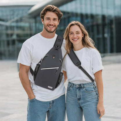 Small Sling Bag for Men, Crossbody Shoulder Chest Daypack Bag | Sling Backpack for Casual Travel Hiking