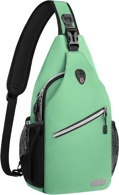 Small Sling Bag for Men, Crossbody Shoulder Chest Daypack Bag | Sling Backpack for Casual Travel Hiking