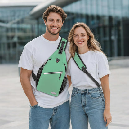 Small Sling Bag for Men, Crossbody Shoulder Chest Daypack Bag | Sling Backpack for Casual Travel Hiking