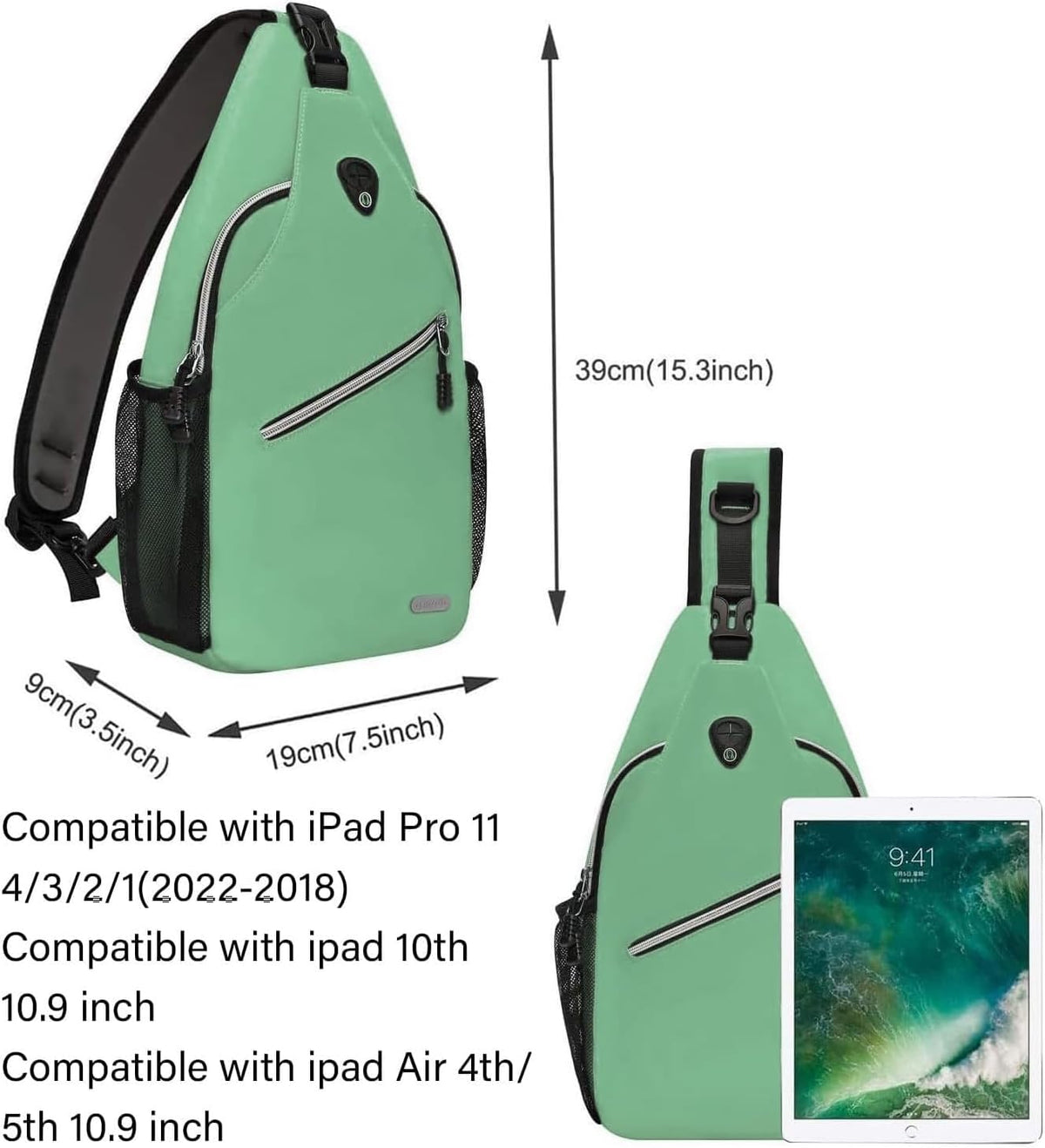 Small Sling Bag for Men, Crossbody Shoulder Chest Daypack Bag | Sling Backpack for Casual Travel Hiking