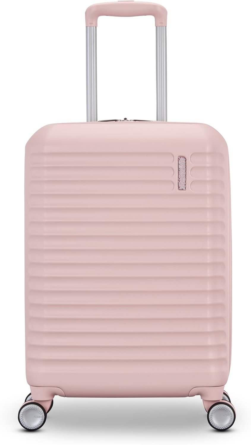 Stratum 3.0 Carry-On Spinner, Airline Approved, Durable Hardside Luggage, Expands 1.5", RightHeight™ Adjustable Handle, Pink Blush
