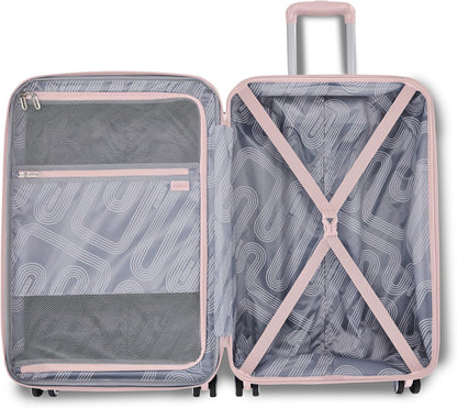 Stratum 3.0 Carry-On Spinner, Airline Approved, Durable Hardside Luggage, Expands 1.5", RightHeight™ Adjustable Handle, Pink Blush