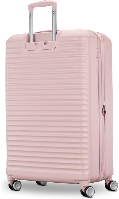 Stratum 3.0 Carry-On Spinner, Airline Approved, Durable Hardside Luggage, Expands 1.5", RightHeight™ Adjustable Handle, Pink Blush