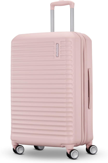 Stratum 3.0 Carry-On Spinner, Airline Approved, Durable Hardside Luggage, Expands 1.5", RightHeight™ Adjustable Handle, Pink Blush