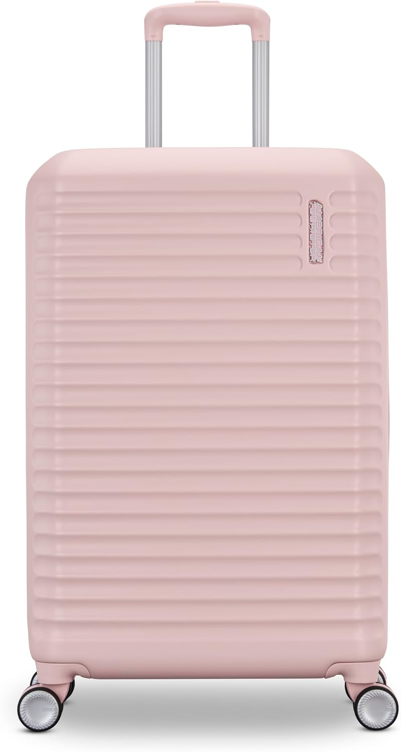 Stratum 3.0 Carry-On Spinner, Airline Approved, Durable Hardside Luggage, Expands 1.5", RightHeight™ Adjustable Handle, Pink Blush