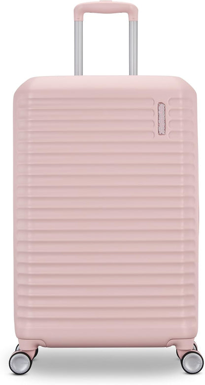 Stratum 3.0 Carry-On Spinner, Airline Approved, Durable Hardside Luggage, Expands 1.5", RightHeight™ Adjustable Handle, Pink Blush