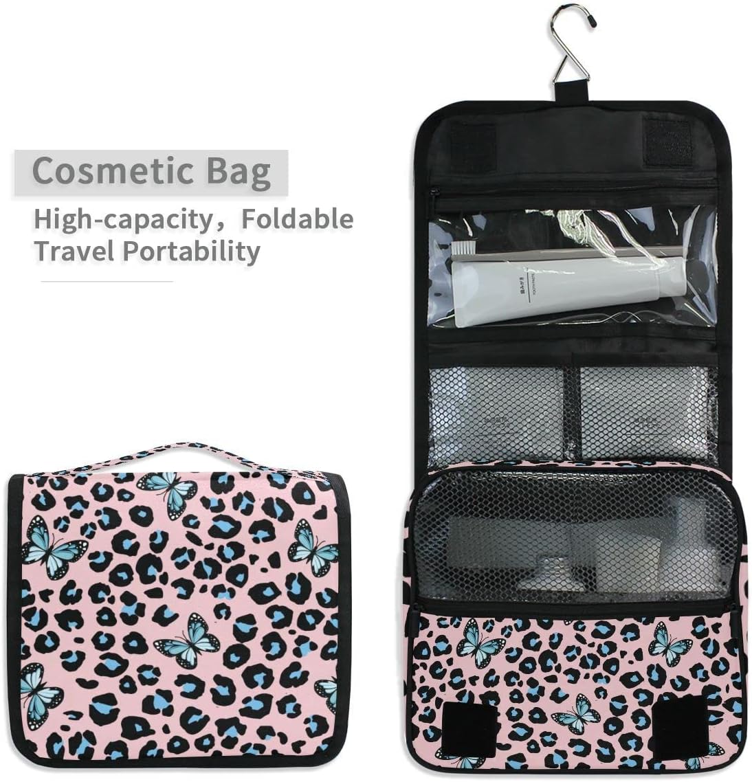 Hanging Travel Toiletry Bag Kit Makeup Case Cosmetics Organizer for Men Women - Colors B