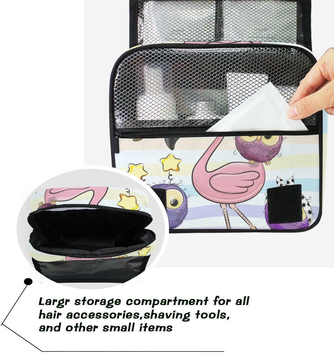 Hanging Travel Toiletry Bag Kit Makeup Case Cosmetics Organizer for Men Women - Colors B