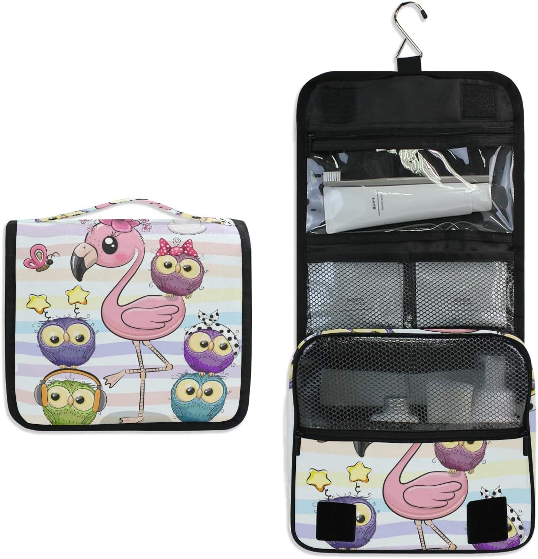 Hanging Travel Toiletry Bag Kit Makeup Case Cosmetics Organizer for Men Women - Colors B