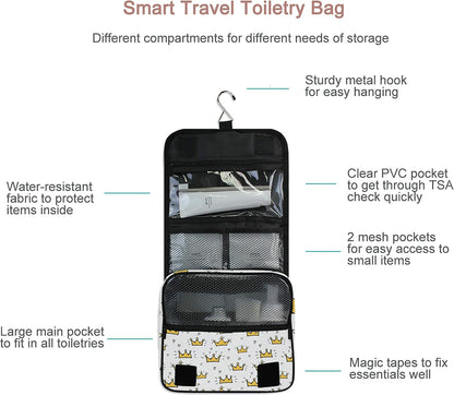 Hanging Travel Toiletry Bag Kit Makeup Case Cosmetics Organizer for Men Women - Colors B