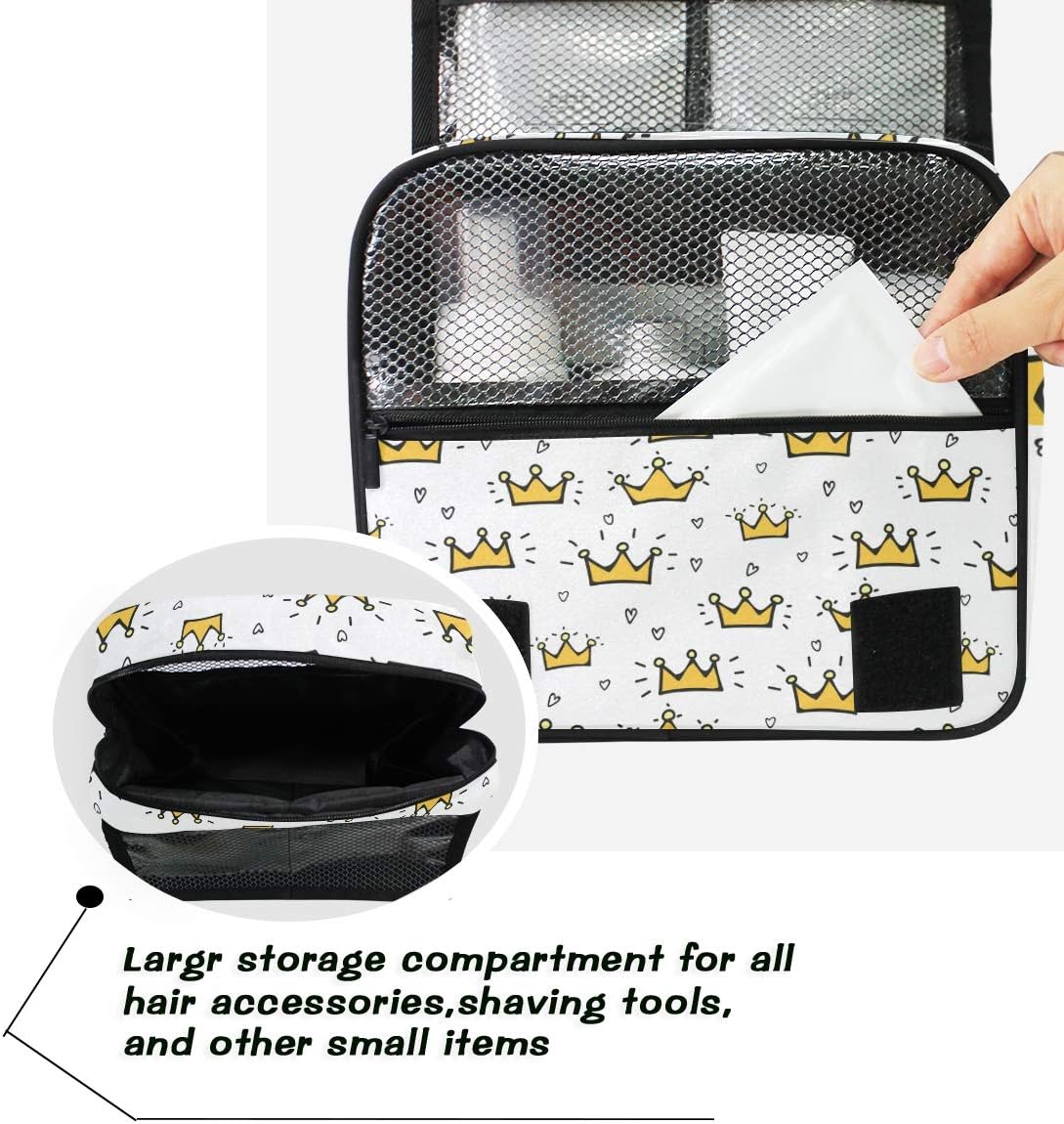 Hanging Travel Toiletry Bag Kit Makeup Case Cosmetics Organizer for Men Women - Colors B