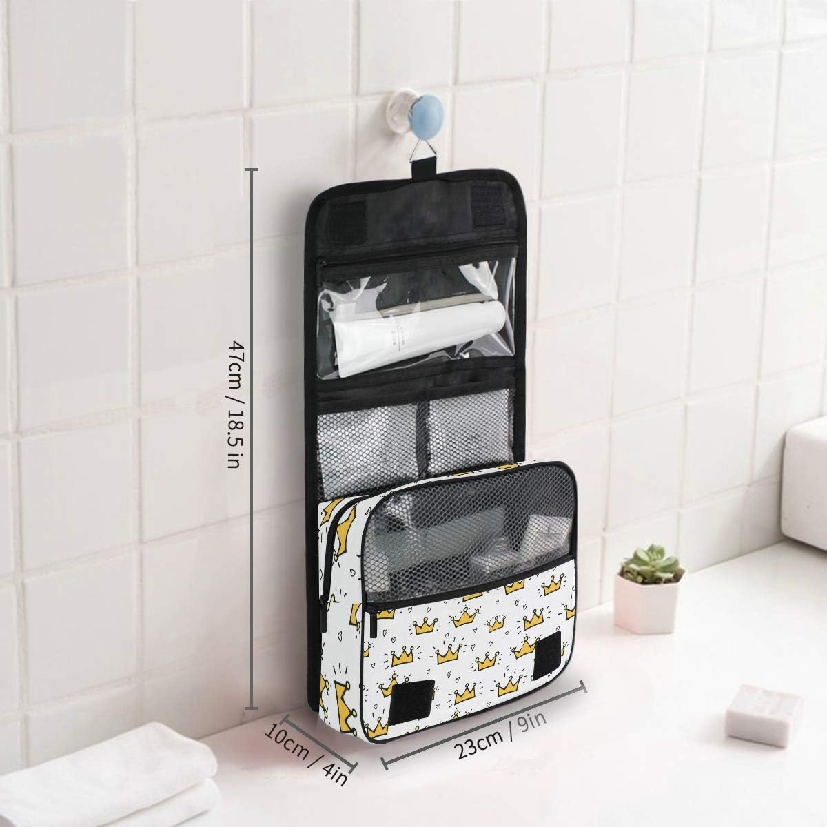 Hanging Travel Toiletry Bag Kit Makeup Case Cosmetics Organizer for Men Women - Colors B
