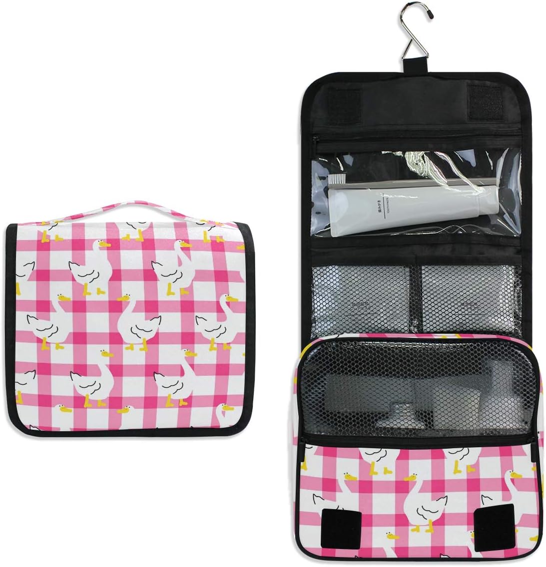 Hanging Travel Toiletry Bag Kit Makeup Case Cosmetics Organizer for Men Women - Colors B