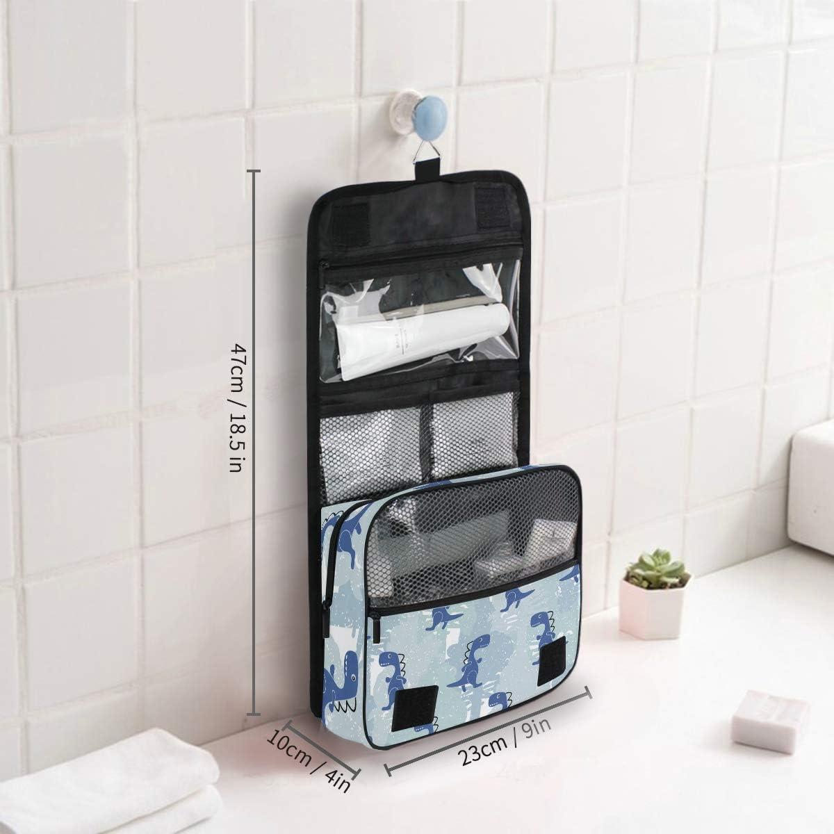 Hanging Travel Toiletry Bag Kit Makeup Case Cosmetics Organizer for Men Women - Colors B