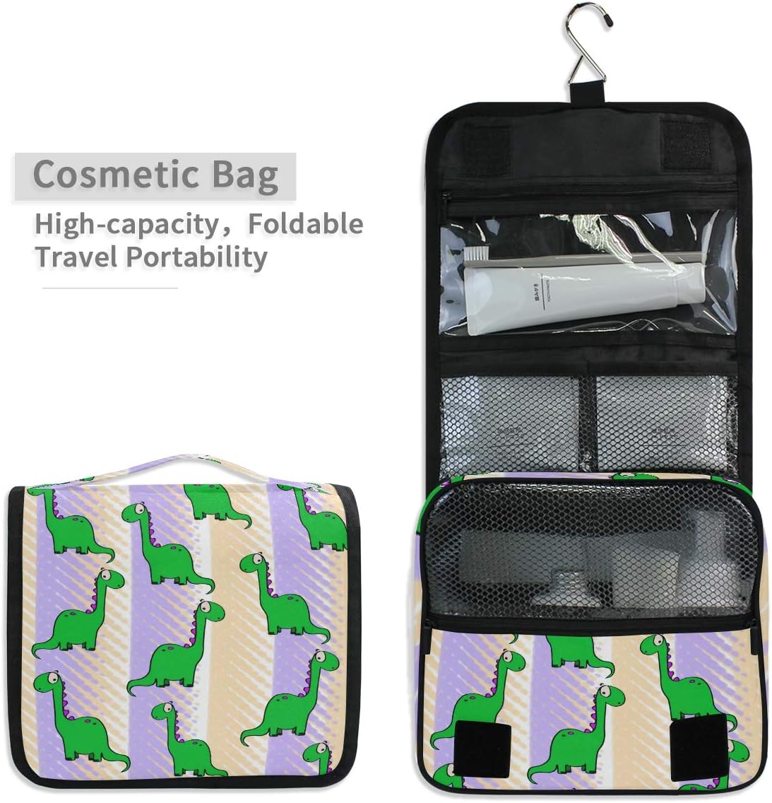 Hanging Travel Toiletry Bag Kit Makeup Case Cosmetics Organizer for Men Women - Colors B