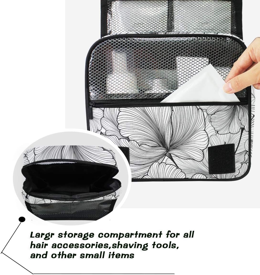 Hanging Travel Toiletry Bag Kit Makeup Case Cosmetics Organizer for Men Women - Colors B