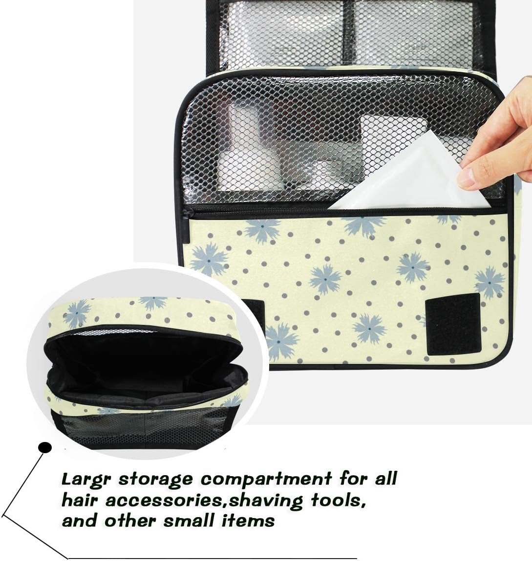 Hanging Travel Toiletry Bag Kit Makeup Case Cosmetics Organizer for Men Women - Colors B