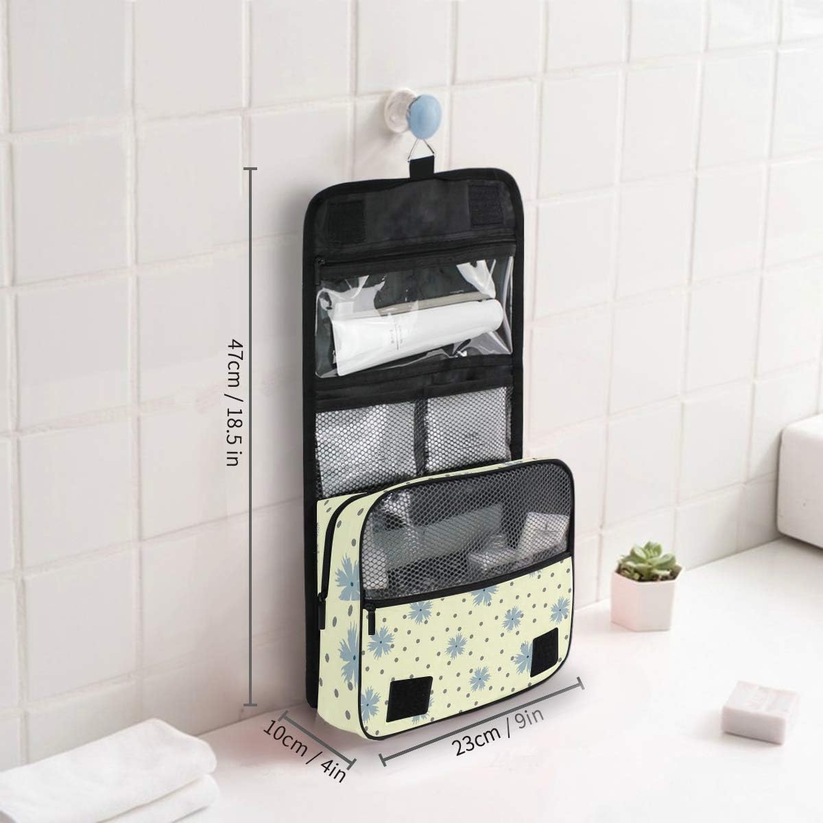 Hanging Travel Toiletry Bag Kit Makeup Case Cosmetics Organizer for Men Women - Colors B