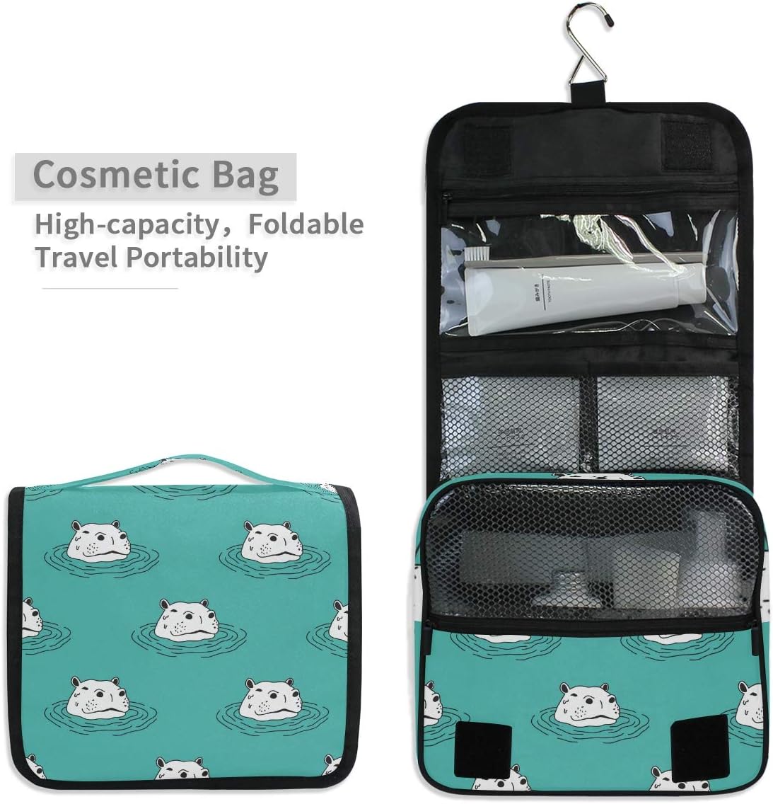 Hanging Travel Toiletry Bag Kit Makeup Case Cosmetics Organizer for Men Women - Colors B