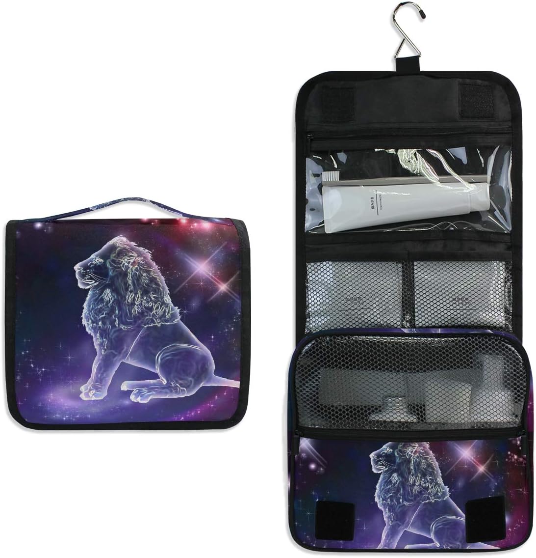Hanging Travel Toiletry Bag Kit Makeup Case Cosmetics Organizer for Men Women - Colors B