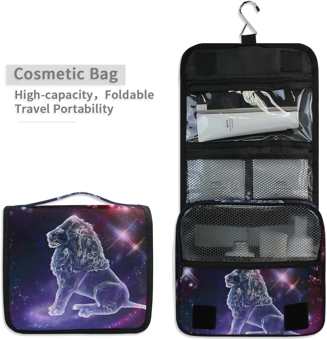 Hanging Travel Toiletry Bag Kit Makeup Case Cosmetics Organizer for Men Women - Colors B