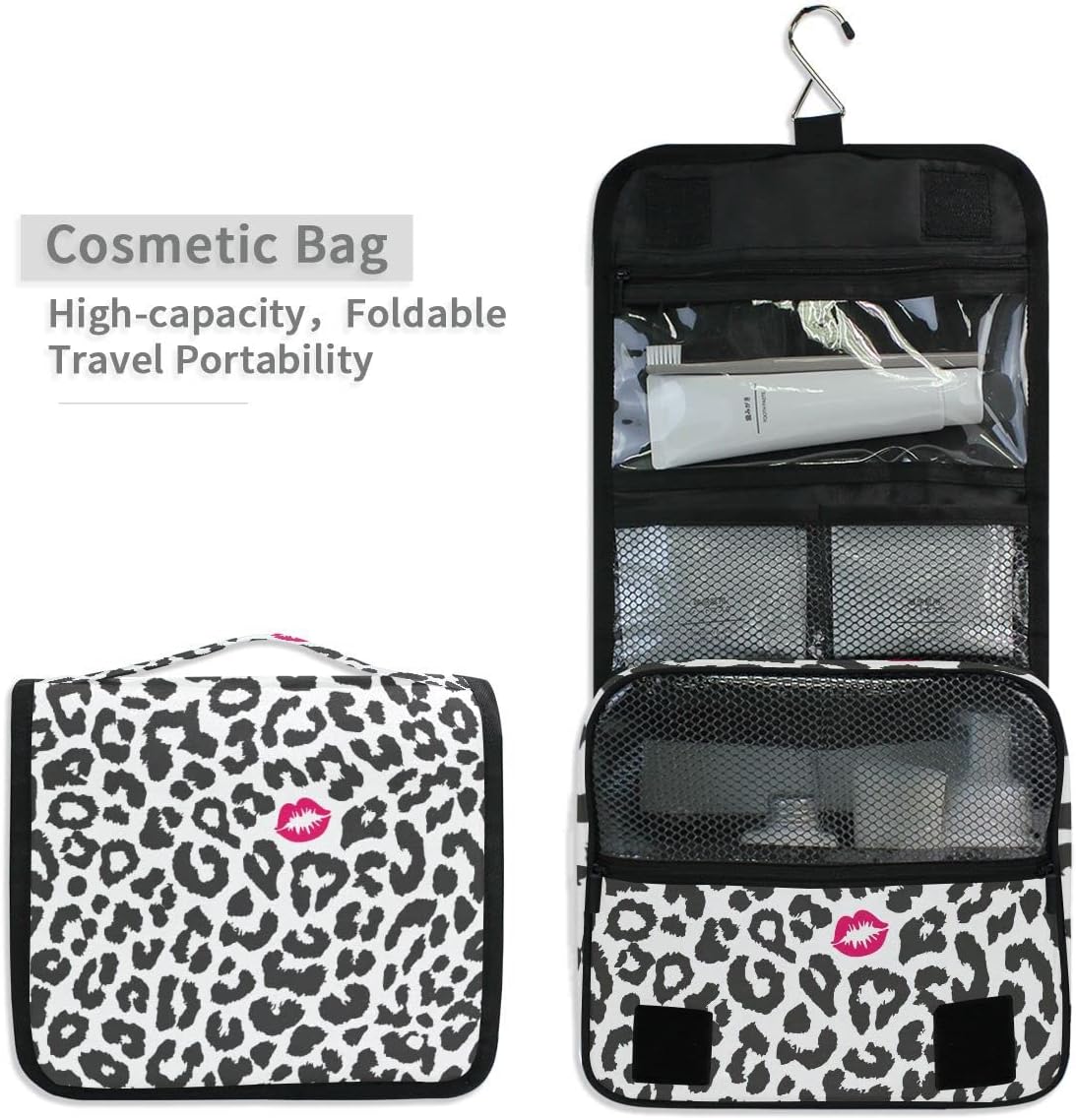 Hanging Travel Toiletry Bag Kit Makeup Case Cosmetics Organizer for Men Women - Colors B