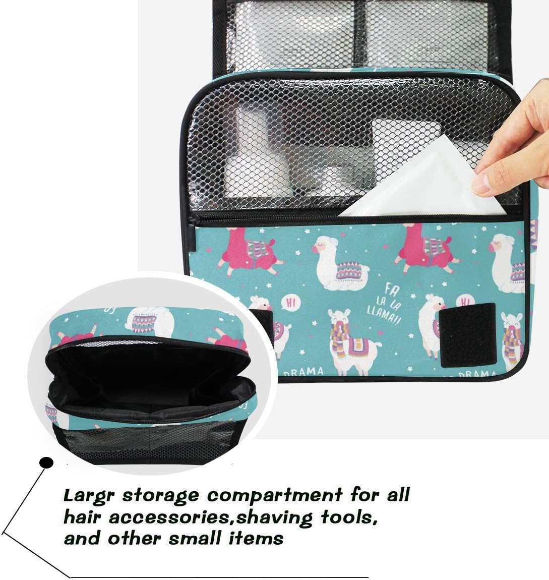 Hanging Travel Toiletry Bag Kit Makeup Case Cosmetics Organizer for Men Women - Colors B