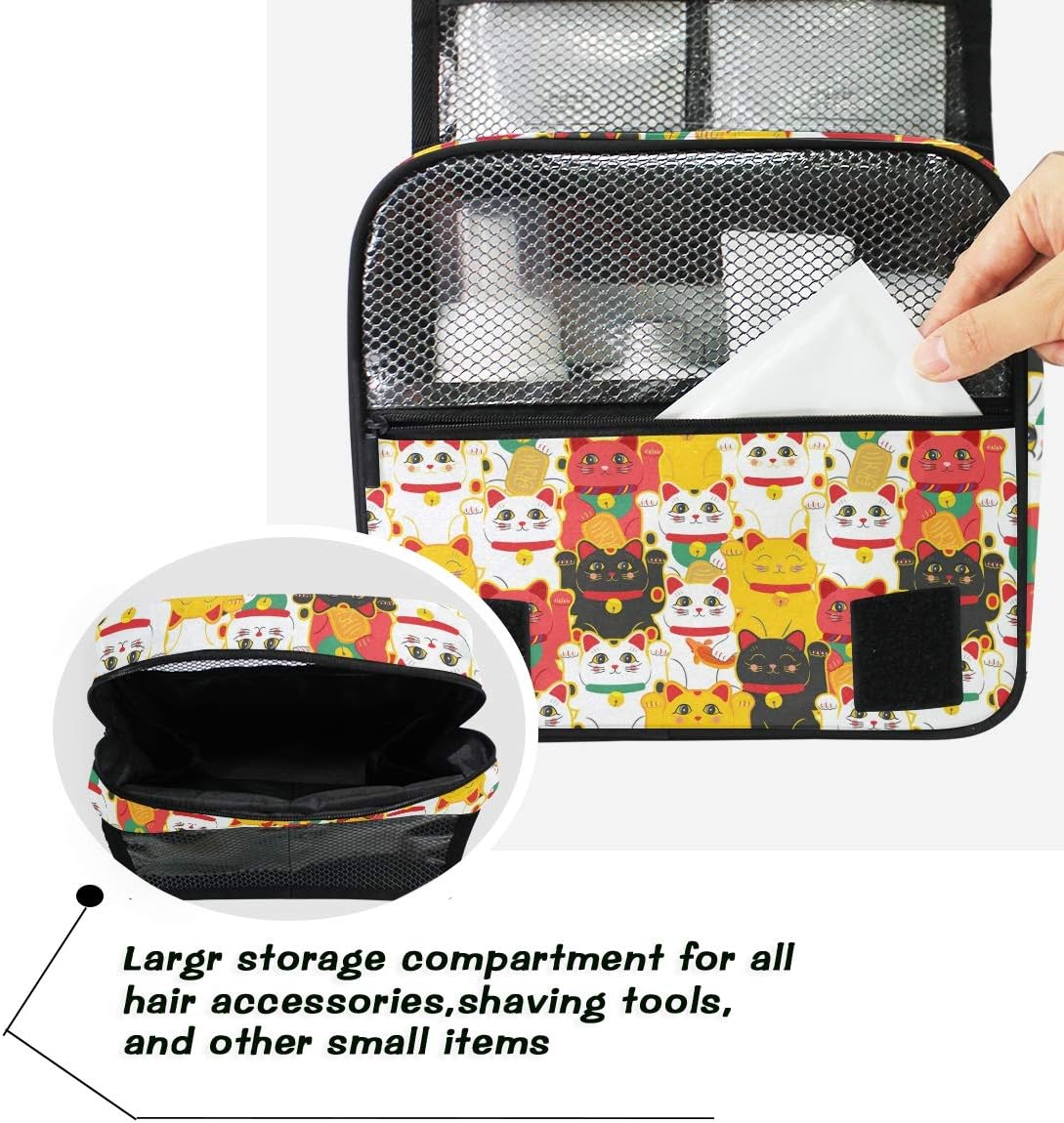 Hanging Travel Toiletry Bag Kit Makeup Case Cosmetics Organizer for Men Women - Colors B