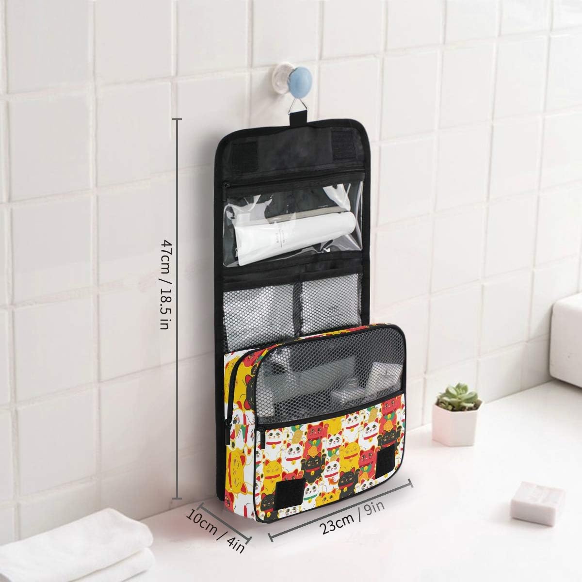 Hanging Travel Toiletry Bag Kit Makeup Case Cosmetics Organizer for Men Women - Colors B