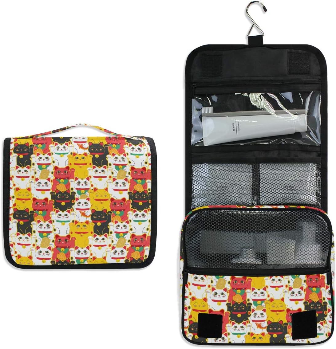 Hanging Travel Toiletry Bag Kit Makeup Case Cosmetics Organizer for Men Women - Colors B