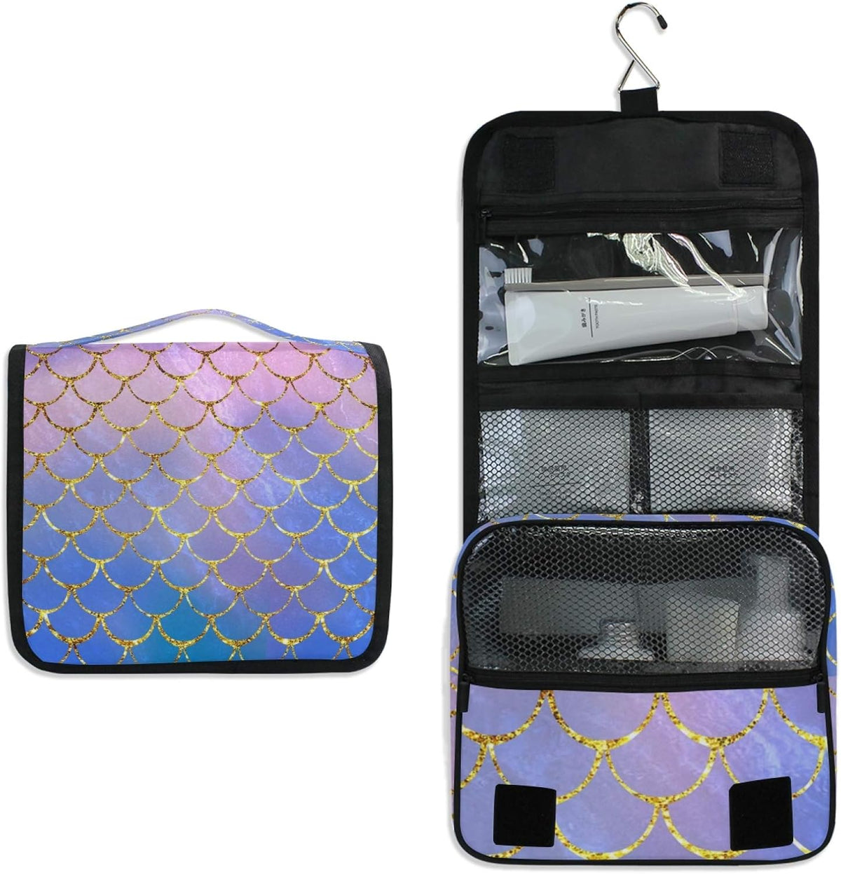 Hanging Travel Toiletry Bag Kit Makeup Case Cosmetics Organizer for Men Women - Colors B