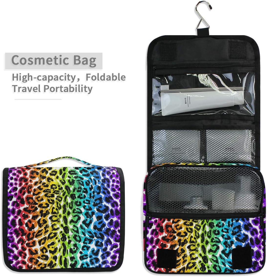 Hanging Travel Toiletry Bag Kit Makeup Case Cosmetics Organizer for Men Women - Colors B