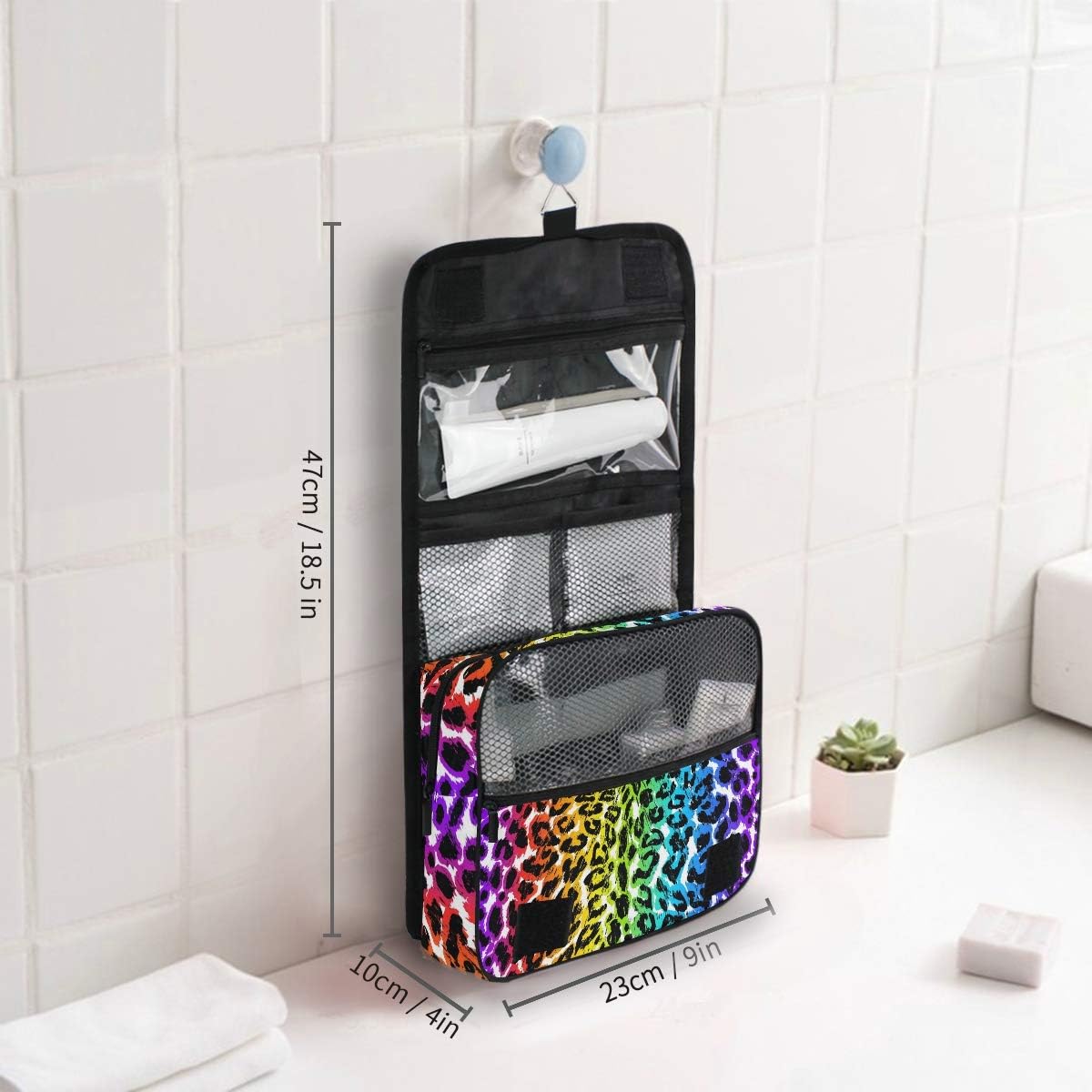 Hanging Travel Toiletry Bag Kit Makeup Case Cosmetics Organizer for Men Women - Colors B