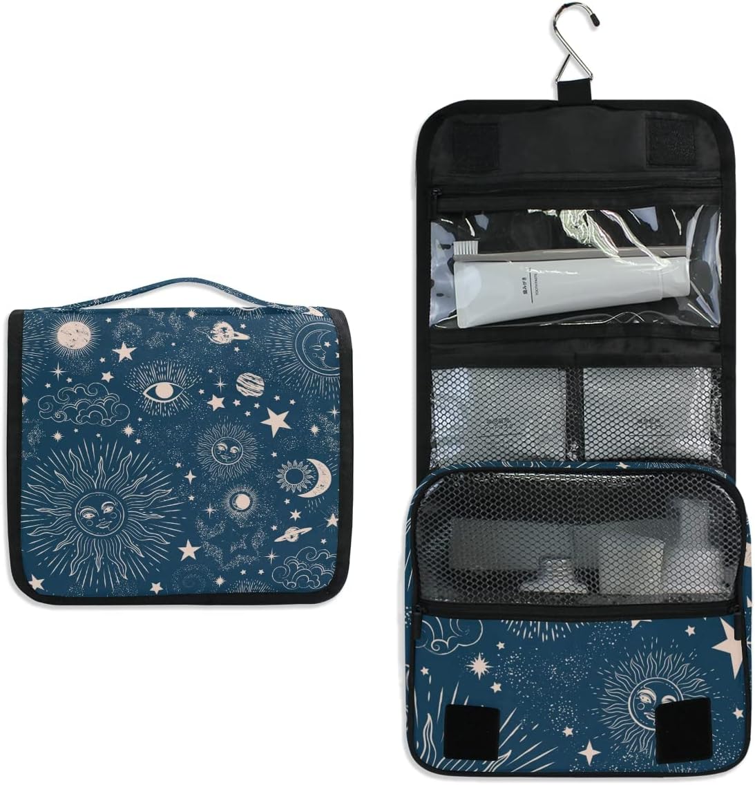 Hanging Travel Toiletry Bag Kit Makeup Case Cosmetics Organizer for Men Women - Colors B