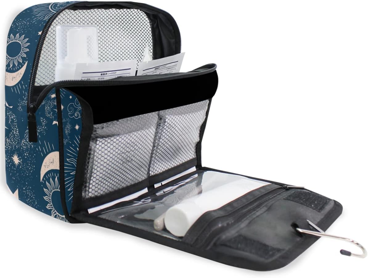 Hanging Travel Toiletry Bag Kit Makeup Case Cosmetics Organizer for Men Women - Colors B
