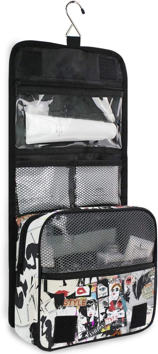 Hanging Travel Toiletry Bag Kit Makeup Case Cosmetics Organizer for Men Women - Colors B