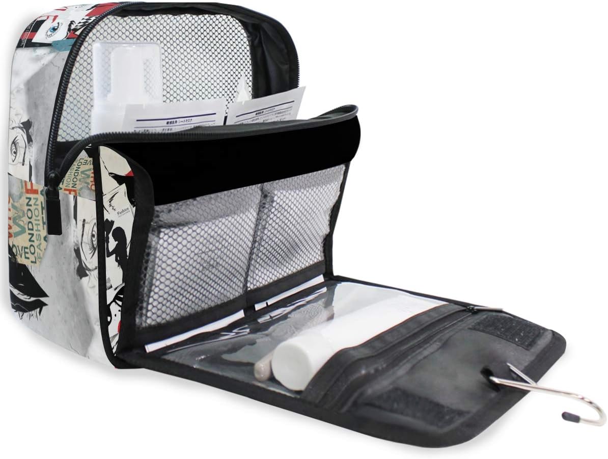 Hanging Travel Toiletry Bag Kit Makeup Case Cosmetics Organizer for Men Women - Colors B