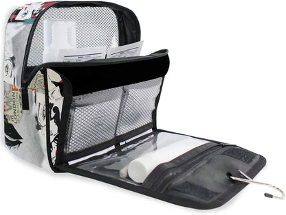 Hanging Travel Toiletry Bag Kit Makeup Case Cosmetics Organizer for Men Women - Colors B