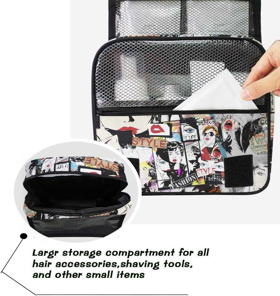 Hanging Travel Toiletry Bag Kit Makeup Case Cosmetics Organizer for Men Women - Colors B