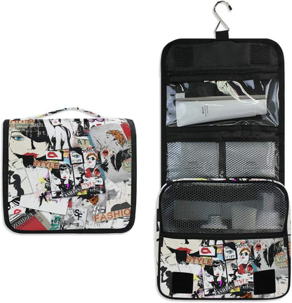 Hanging Travel Toiletry Bag Kit Makeup Case Cosmetics Organizer for Men Women - Colors B