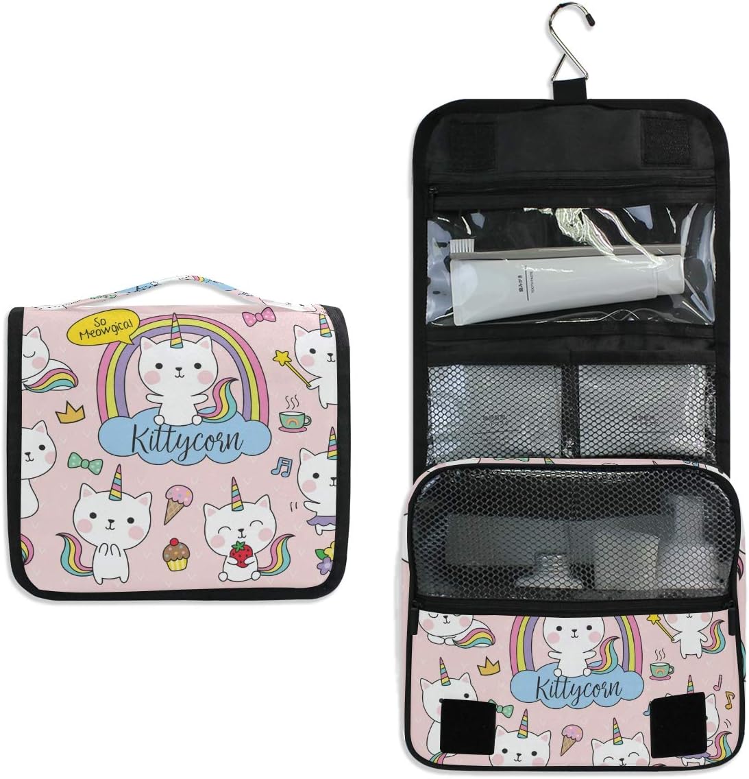 Hanging Travel Toiletry Bag Kit Makeup Case Cosmetics Organizer for Men Women - Colors B