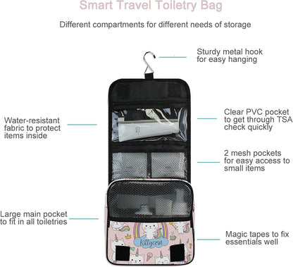 Hanging Travel Toiletry Bag Kit Makeup Case Cosmetics Organizer for Men Women - Colors B