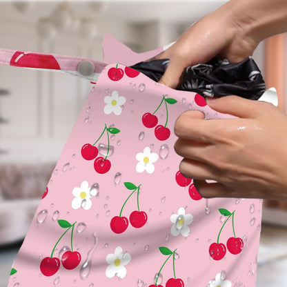 4 Pack Cute Flower Bow Cherry Wet Bag Waterproof Washable Reusable Wet Dry Bag for Swimsuit Clothes Soiled Items Cloth Diaper Travel Beach Pool Yoga Gym Toiletries Travel Beach Essentials