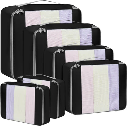 6 Set/8 Set/10 Set Packing Cubes Various Sizes Packing Organizer for Travel Accessories Luggage Carry On Suitcase