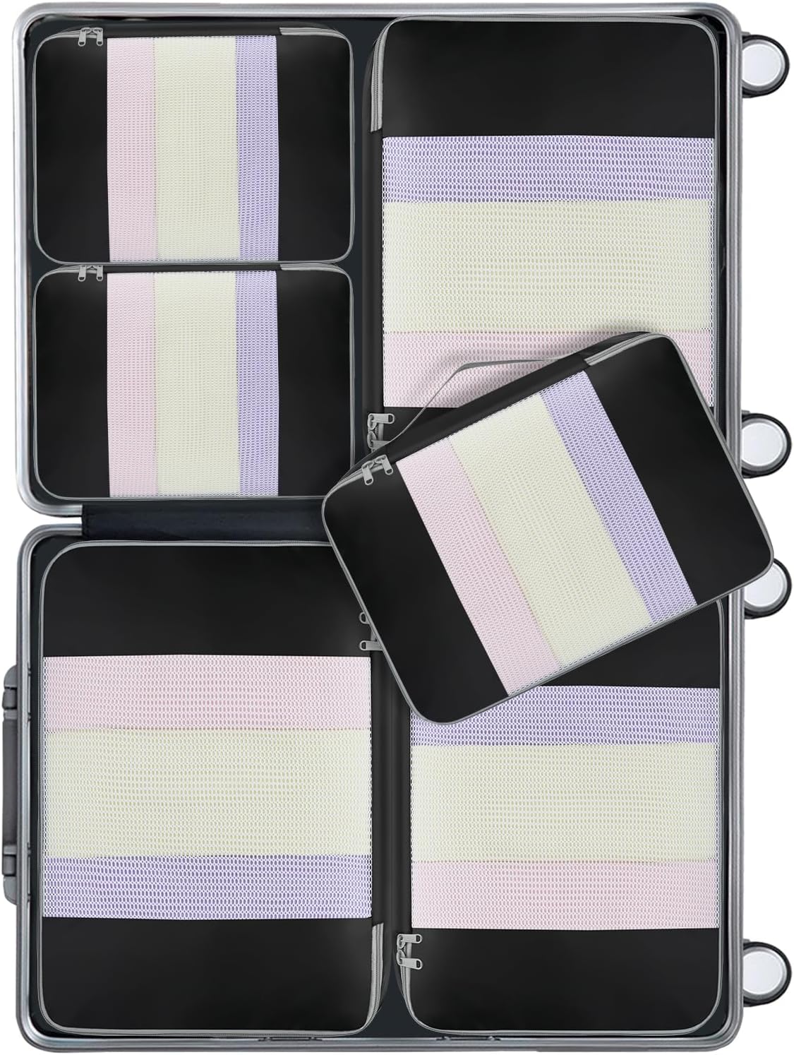 6 Set/8 Set/10 Set Packing Cubes Various Sizes Packing Organizer for Travel Accessories Luggage Carry On Suitcase