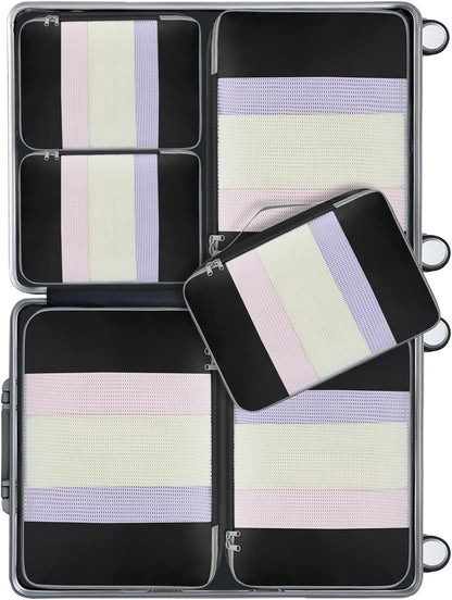 6 Set/8 Set/10 Set Packing Cubes Various Sizes Packing Organizer for Travel Accessories Luggage Carry On Suitcase