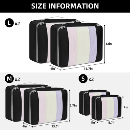 6 Set/8 Set/10 Set Packing Cubes Various Sizes Packing Organizer for Travel Accessories Luggage Carry On Suitcase