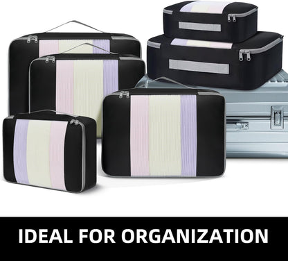 6 Set/8 Set/10 Set Packing Cubes Various Sizes Packing Organizer for Travel Accessories Luggage Carry On Suitcase